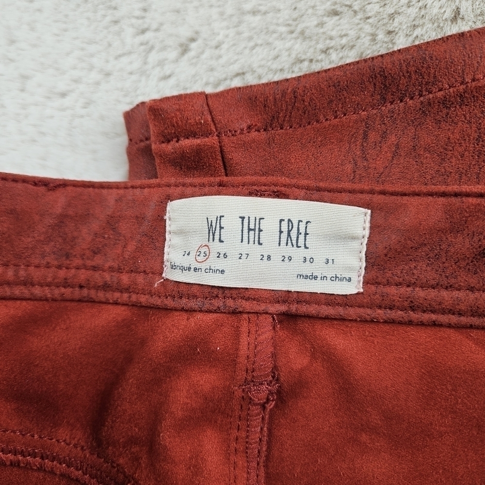 We the Free Skinny Jeans Faux Suede Pants 25 - Picture 3 of 5